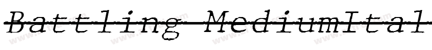 Battling MediumItali字体转换